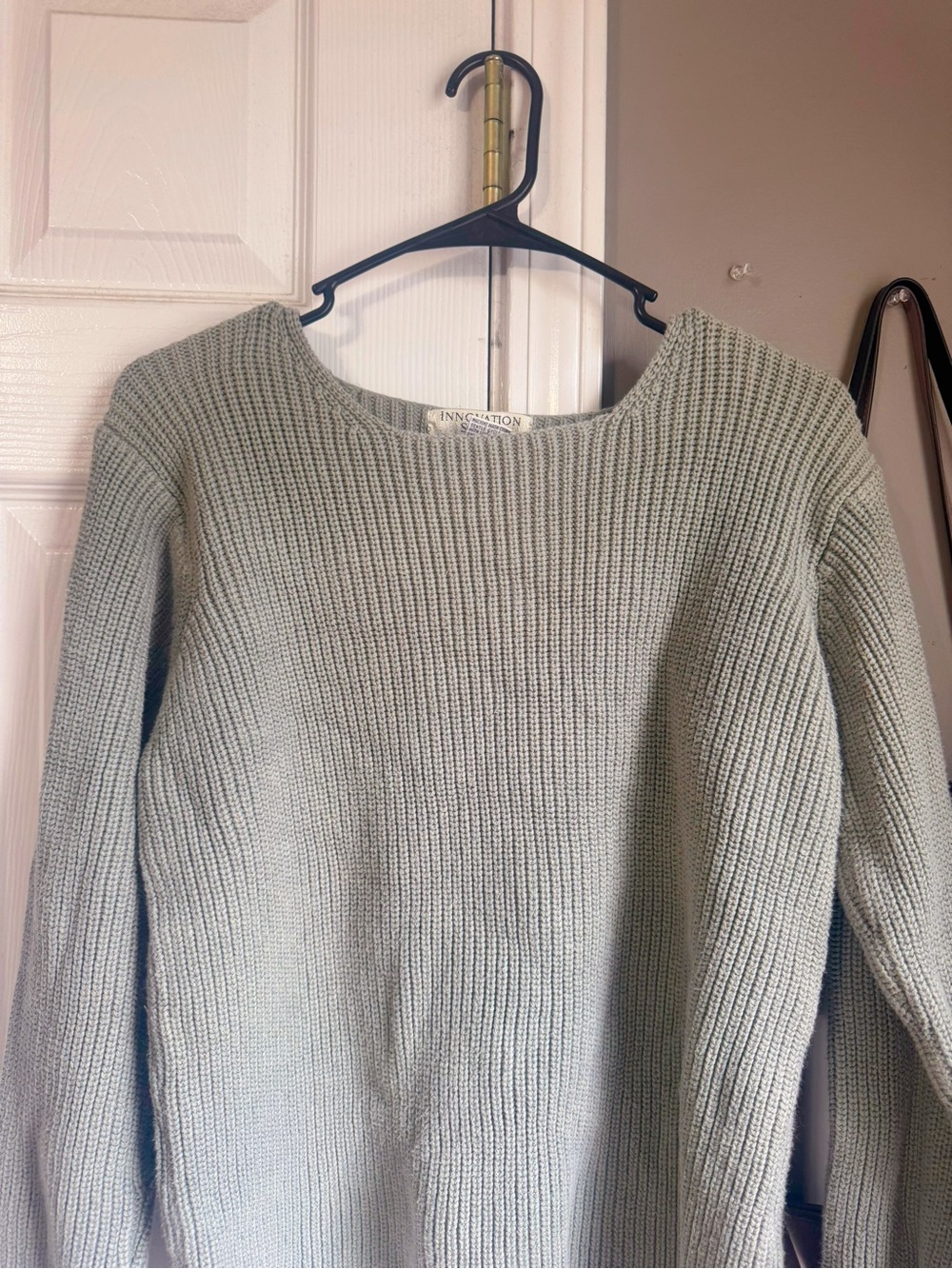 never worn, green knitted sweater!
